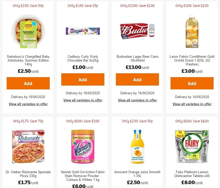 Sainsbury's Offers from 12 June
