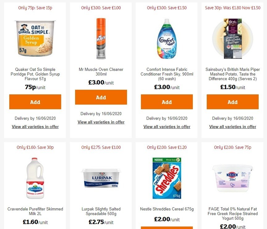 Sainsbury's Offers from 12 June