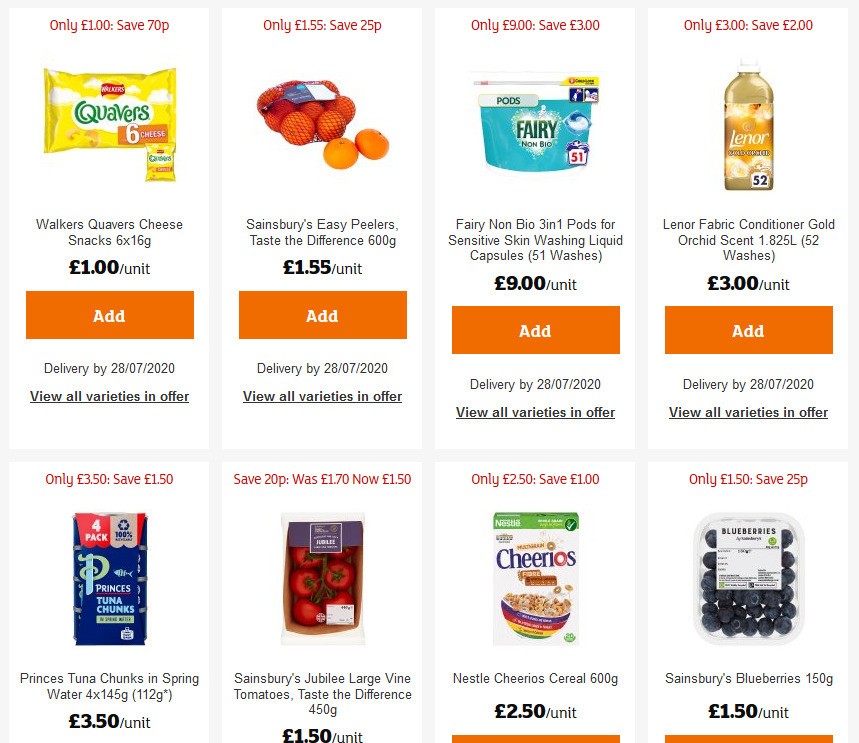 Sainsbury's Offers from 10 July