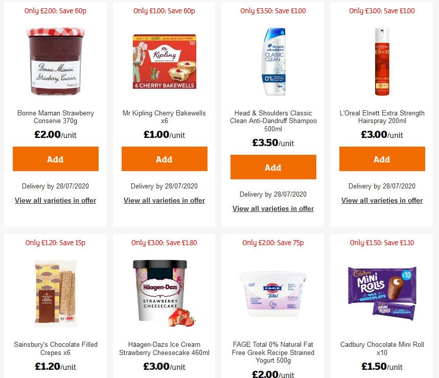 Sainsbury's Offers from 10 July