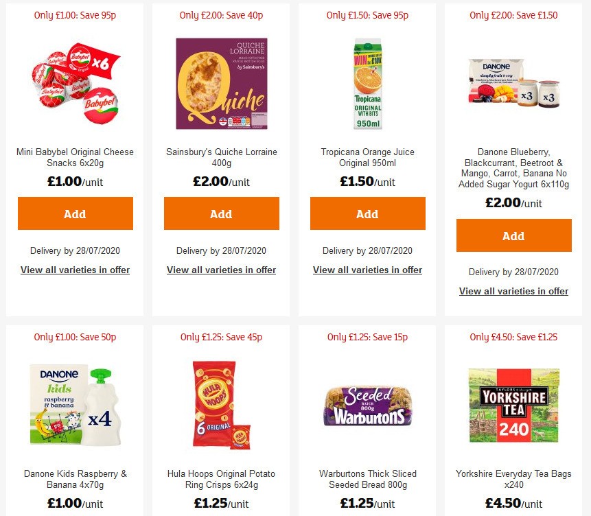 Sainsbury's Offers from 10 July