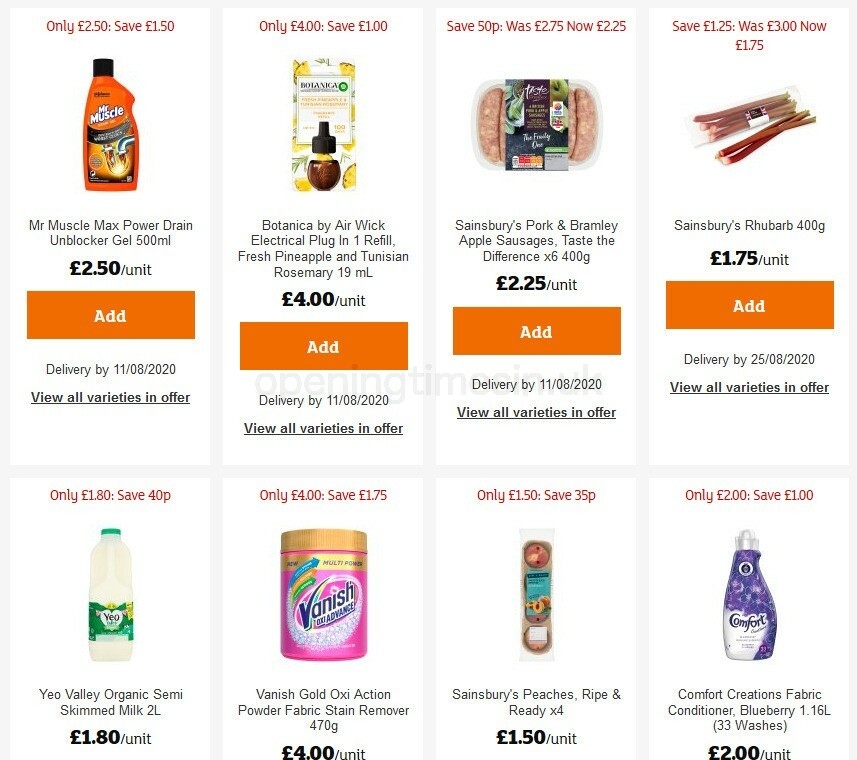 Sainsbury's Offers from 7 August
