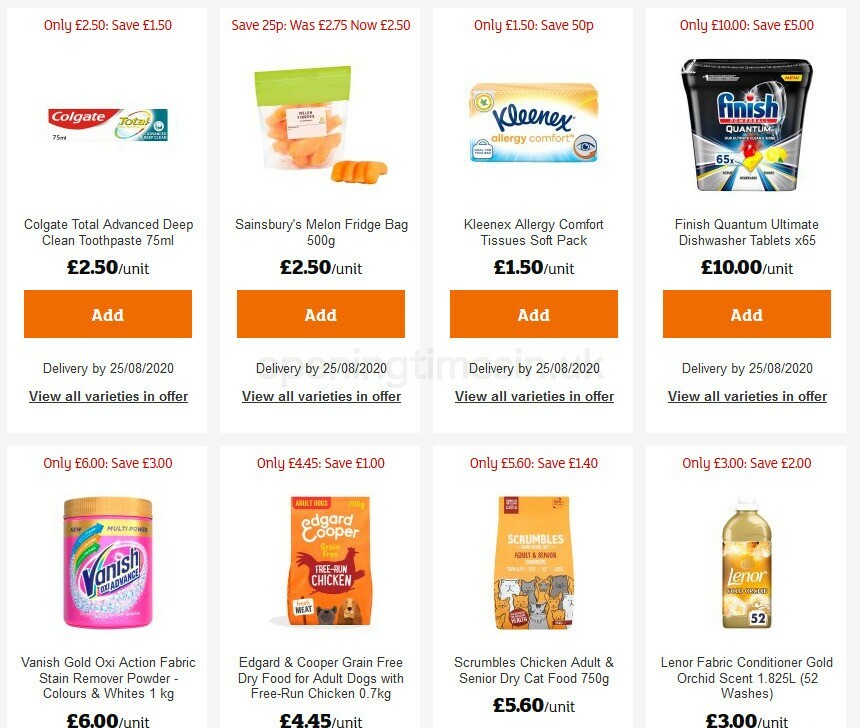 Sainsbury's Offers from 14 August