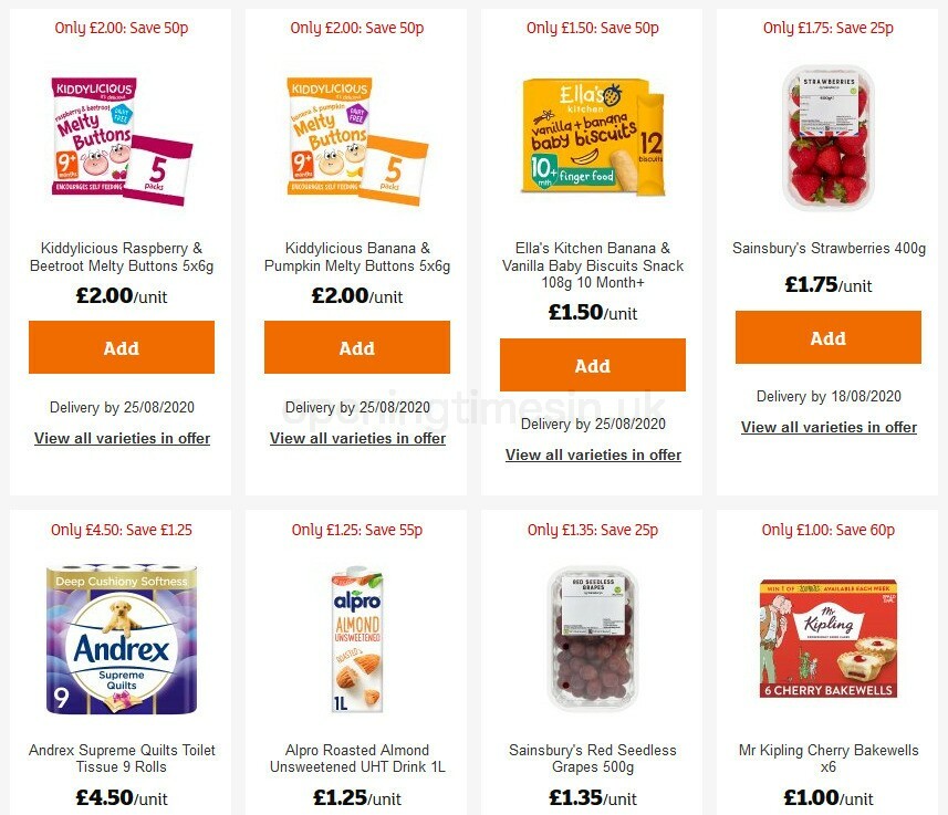 Sainsbury's Offers from 14 August