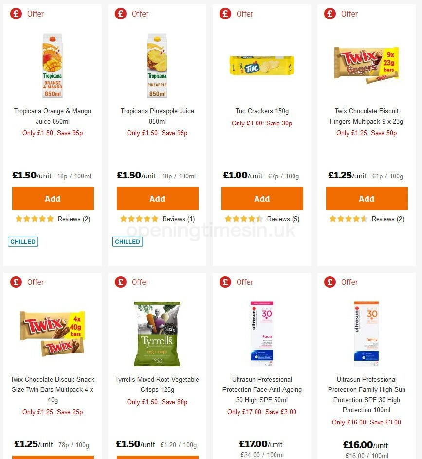 Sainsbury's Offers from 14 August