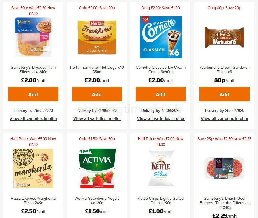 Sainsbury's Offers from 14 August