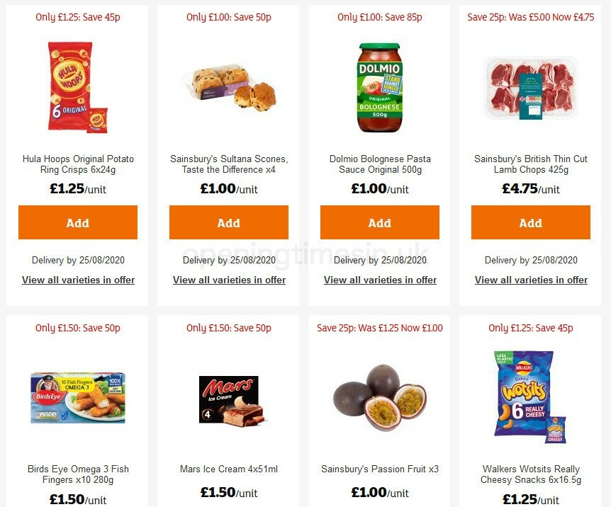 Sainsbury's Offers from 14 August