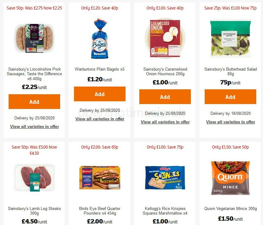 Sainsbury's Offers from 14 August