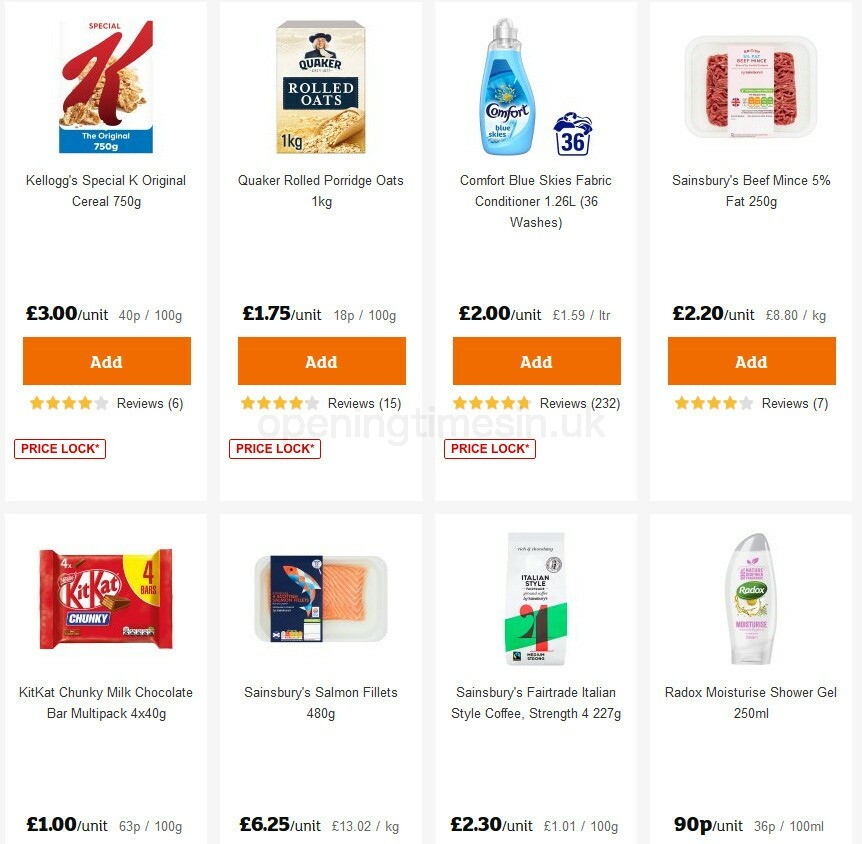 Sainsbury's Offers from 21 August