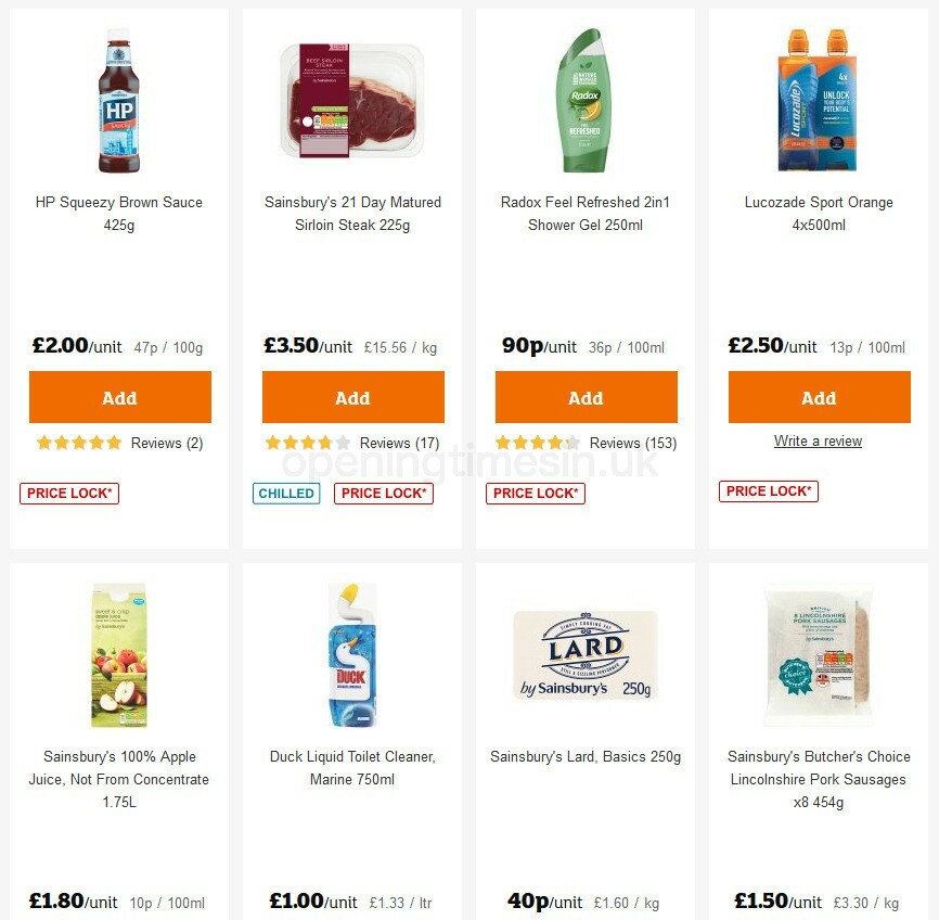 Sainsbury's Offers from 21 August