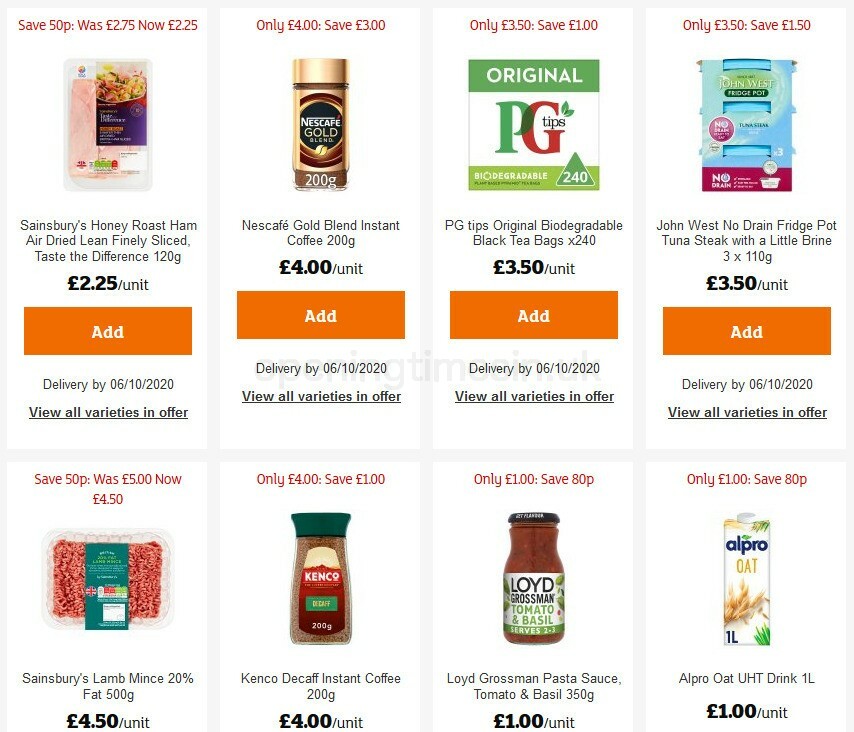 Sainsbury's Offers from 2 October