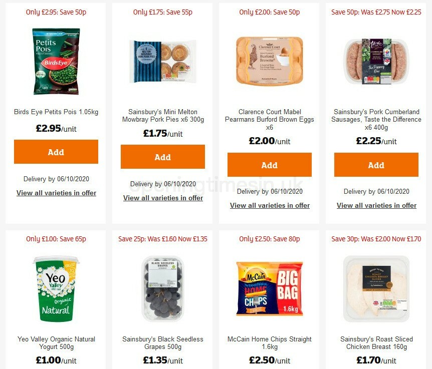 Sainsbury's Offers from 2 October