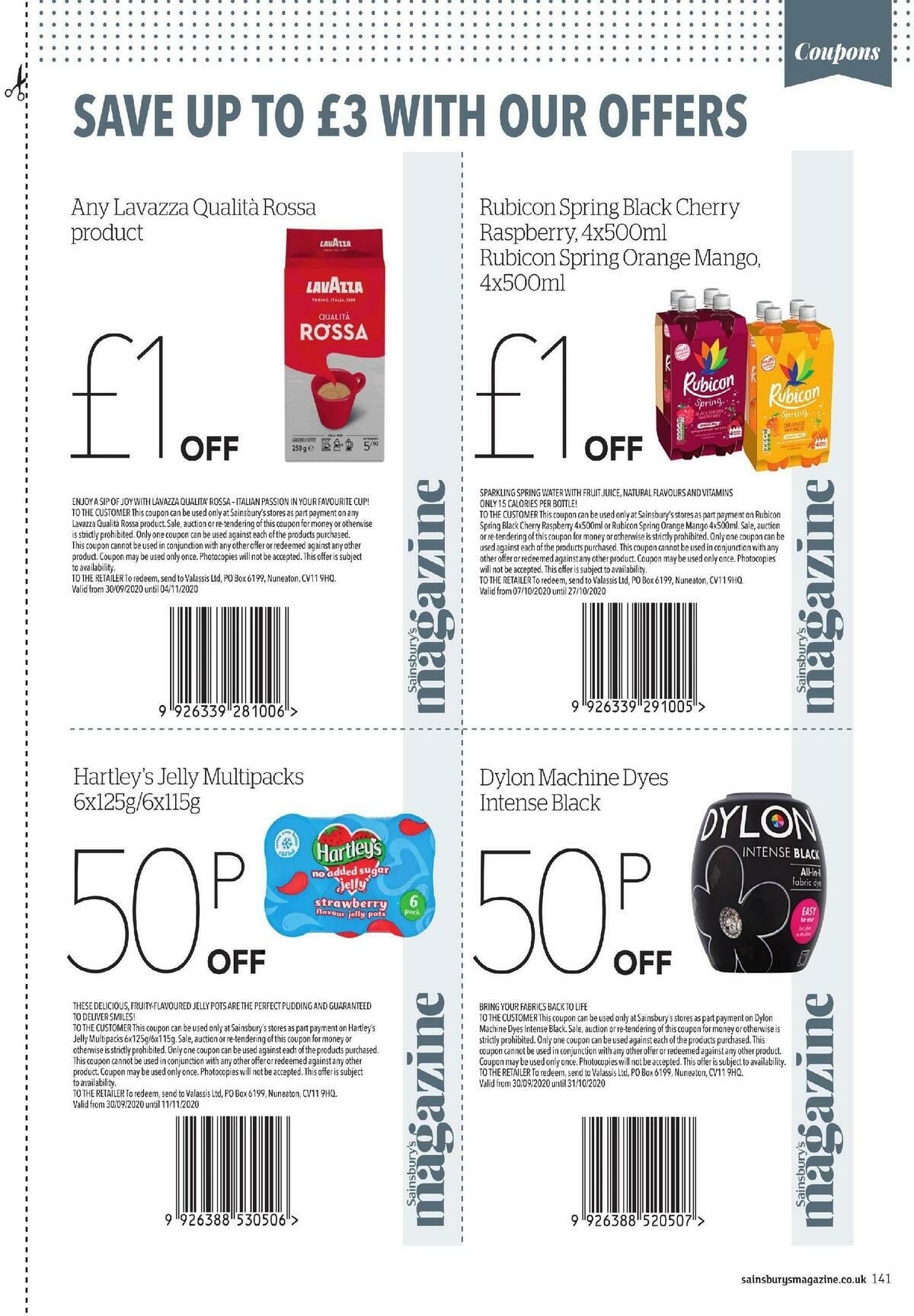 Sainsbury's Magazine October Offers from 1 October