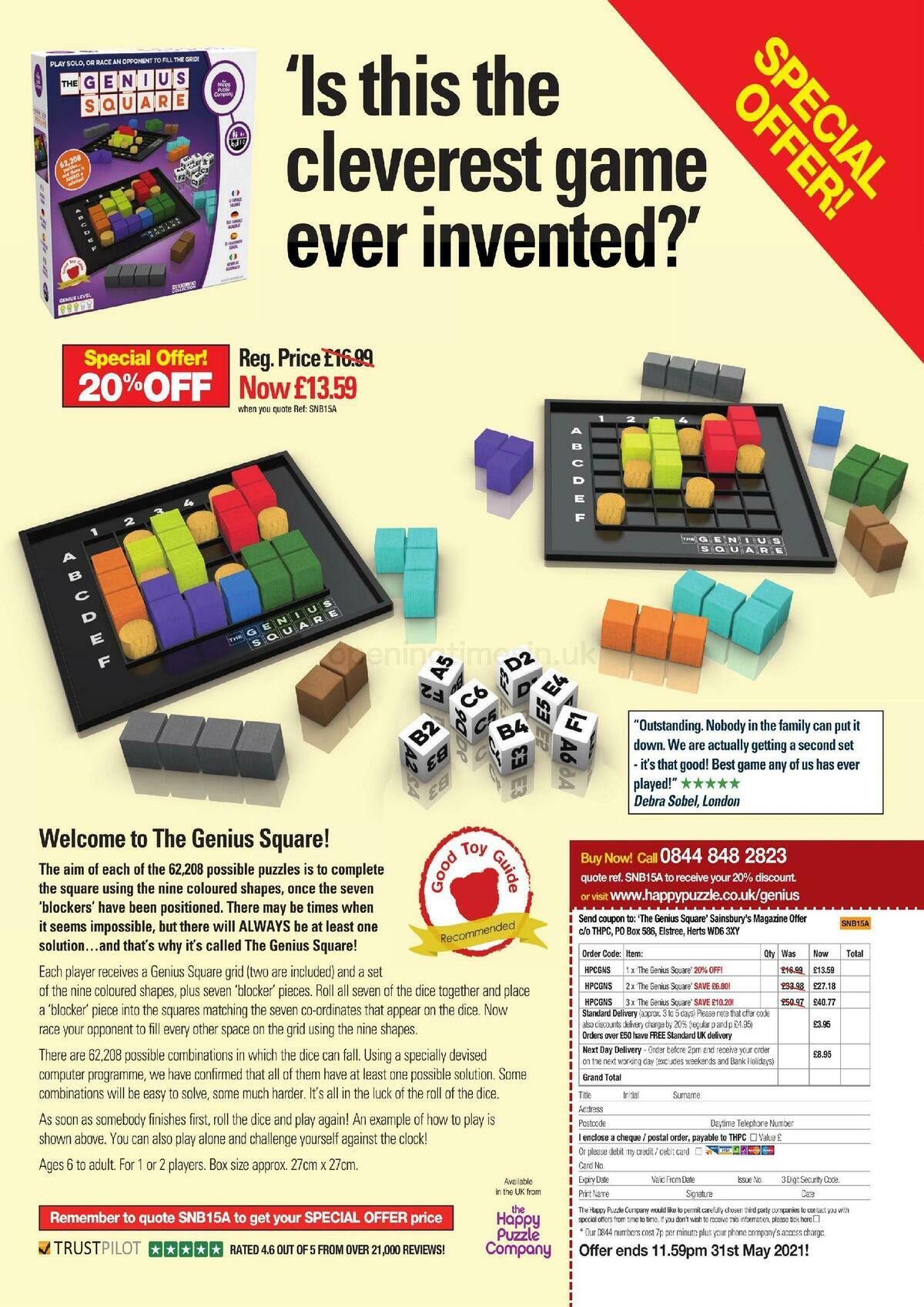 Sainsbury's Magazine October Offers from 1 October