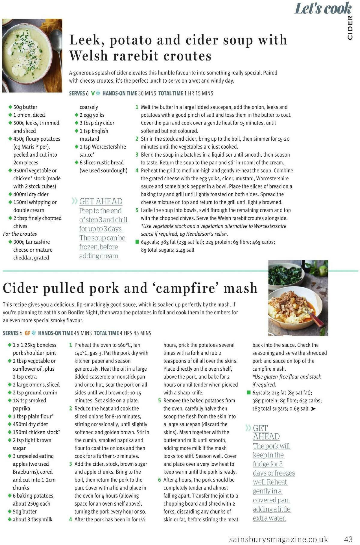 Sainsbury's Magazine October Offers from 1 October