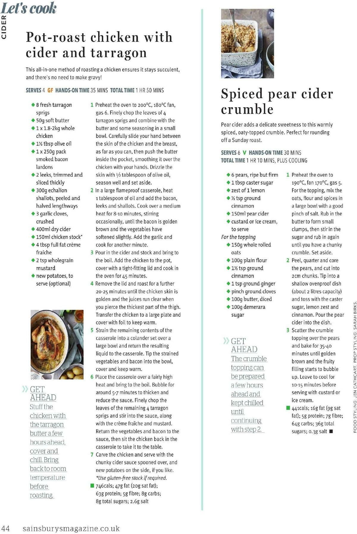 Sainsbury's Magazine October Offers from 1 October