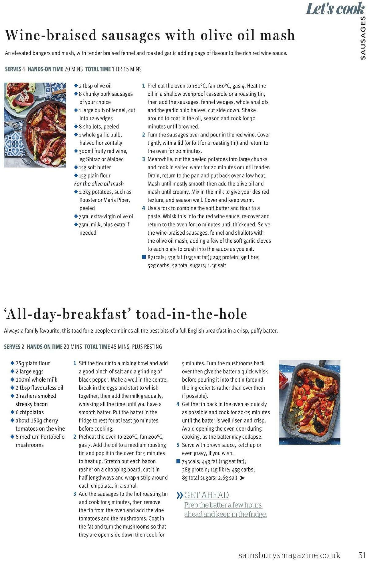 Sainsbury's Magazine October Offers from 1 October