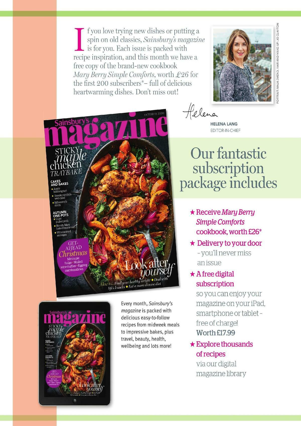 Sainsbury's Magazine October Offers from 1 October