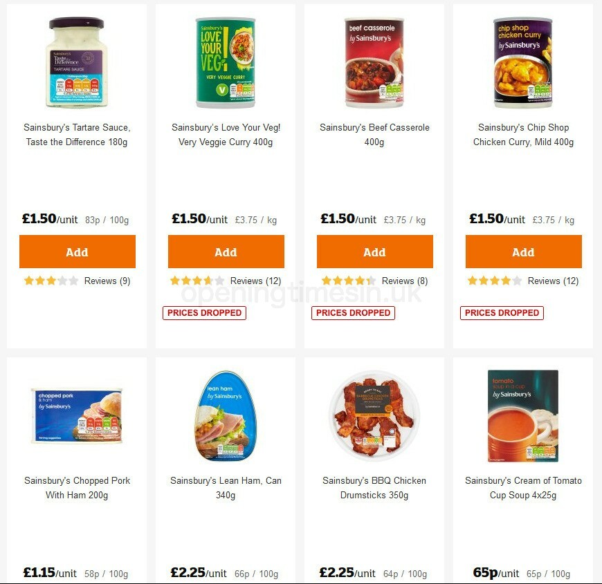 Sainsbury's Offers from 9 October