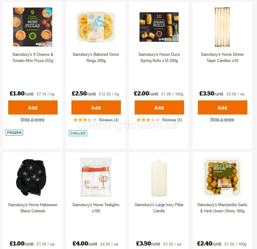 Sainsbury's Offers from 15 October