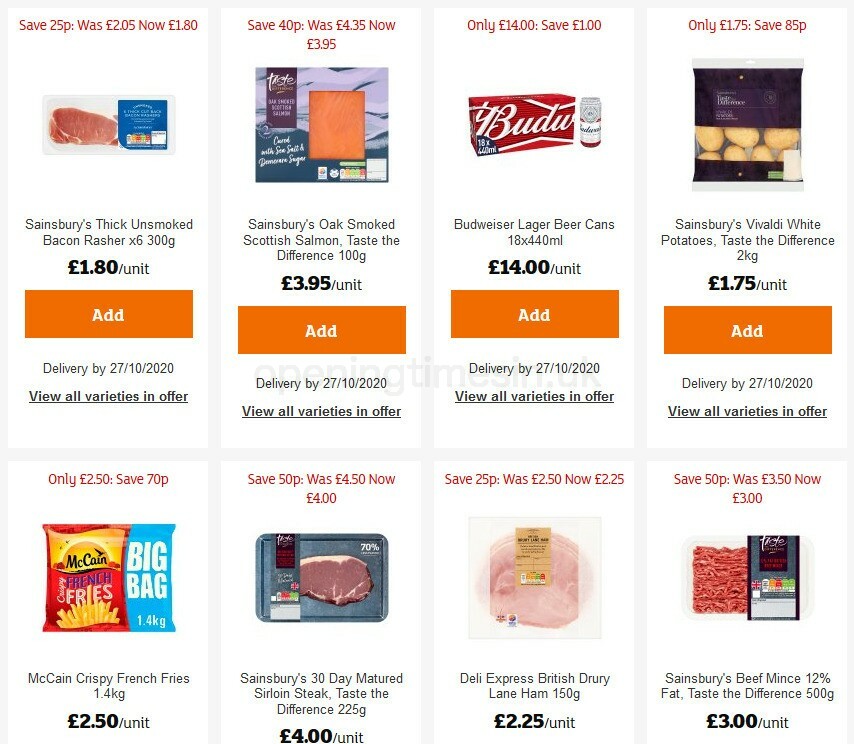 Sainsbury's Offers from 15 October