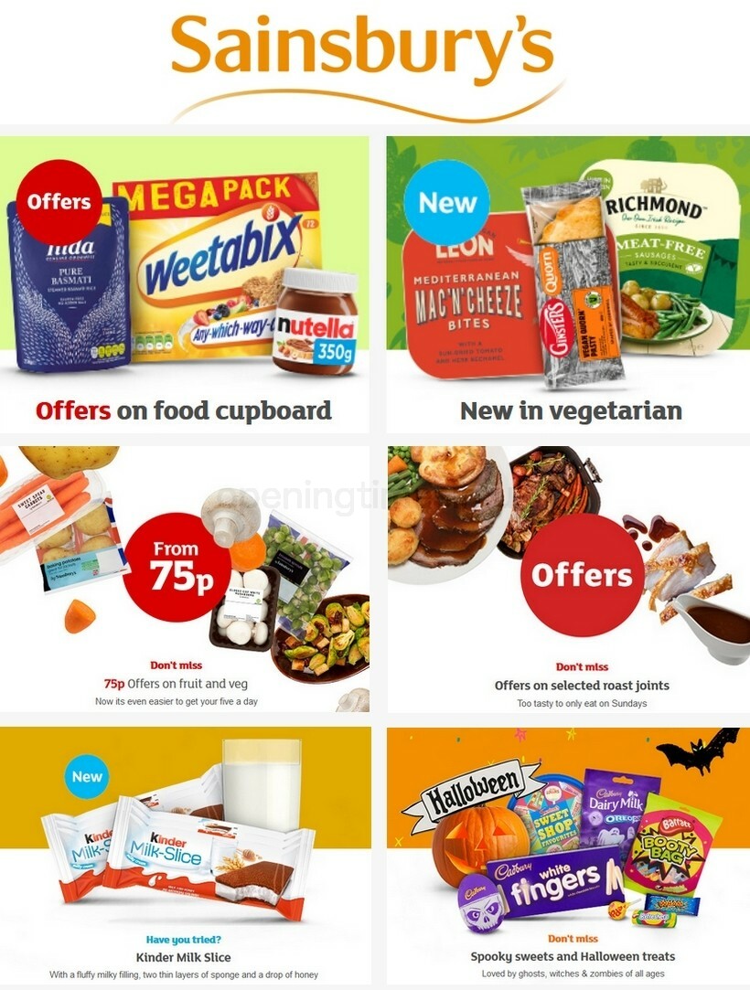 Sainsbury's Offers from 23 October