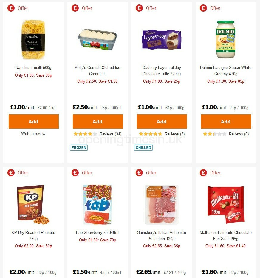 Sainsbury's Offers from 23 October