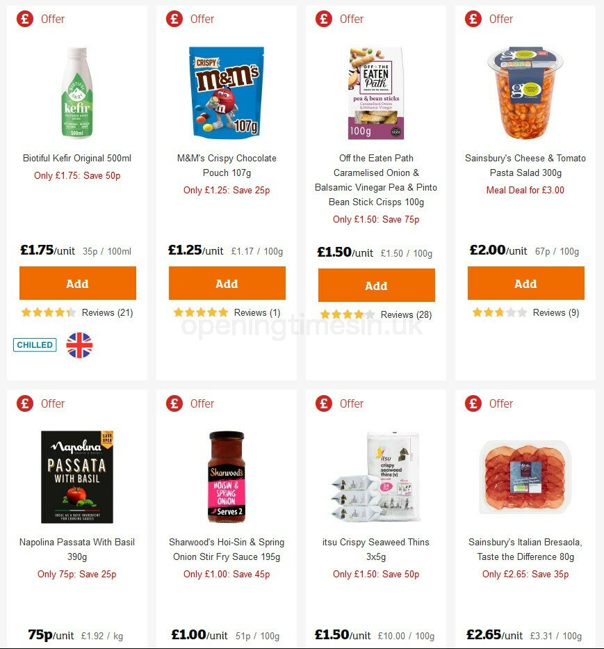 Sainsbury's Offers from 23 October