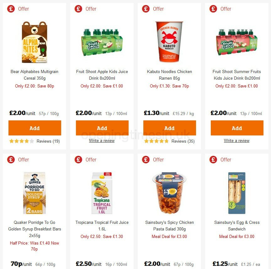 Sainsbury's Offers from 23 October
