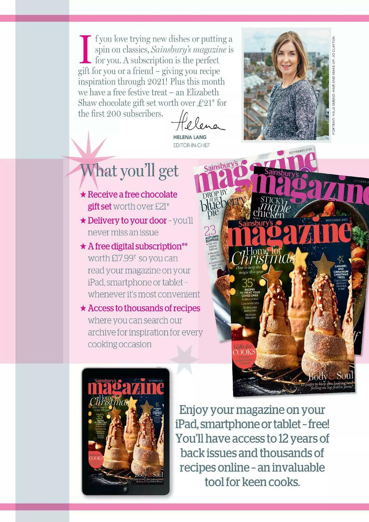 Sainsbury's Magazine November 2020 Offers from 1 November