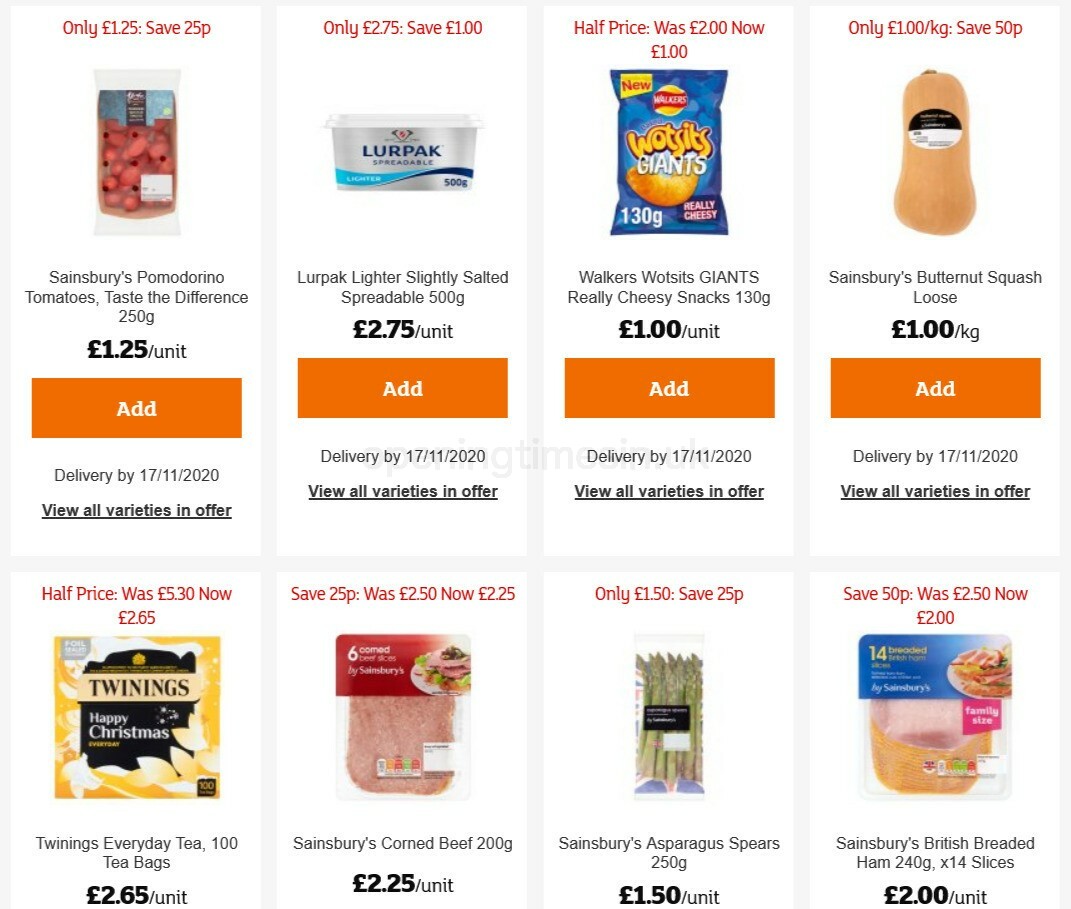 Sainsbury's Offers from 6 November