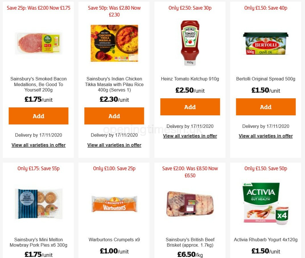 Sainsbury's Offers from 6 November