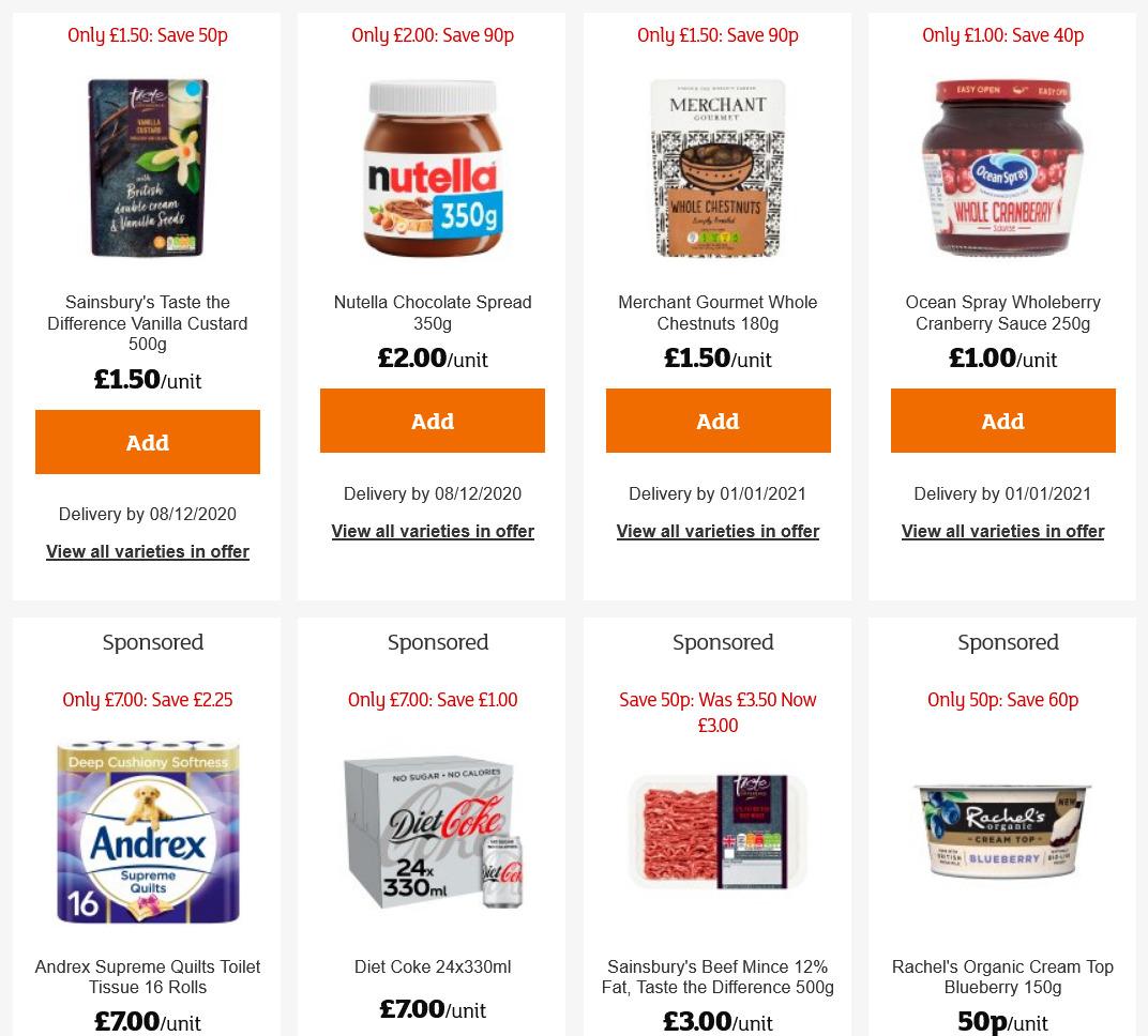 Sainsbury's Offers from 27 November