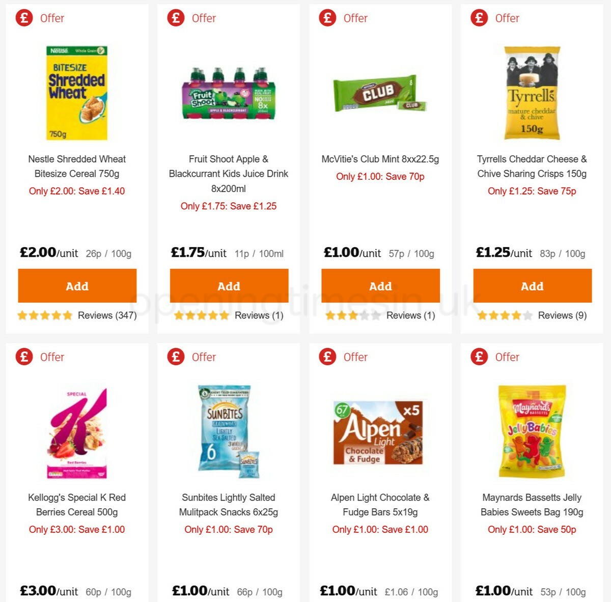 Sainsbury's Offers from 8 January