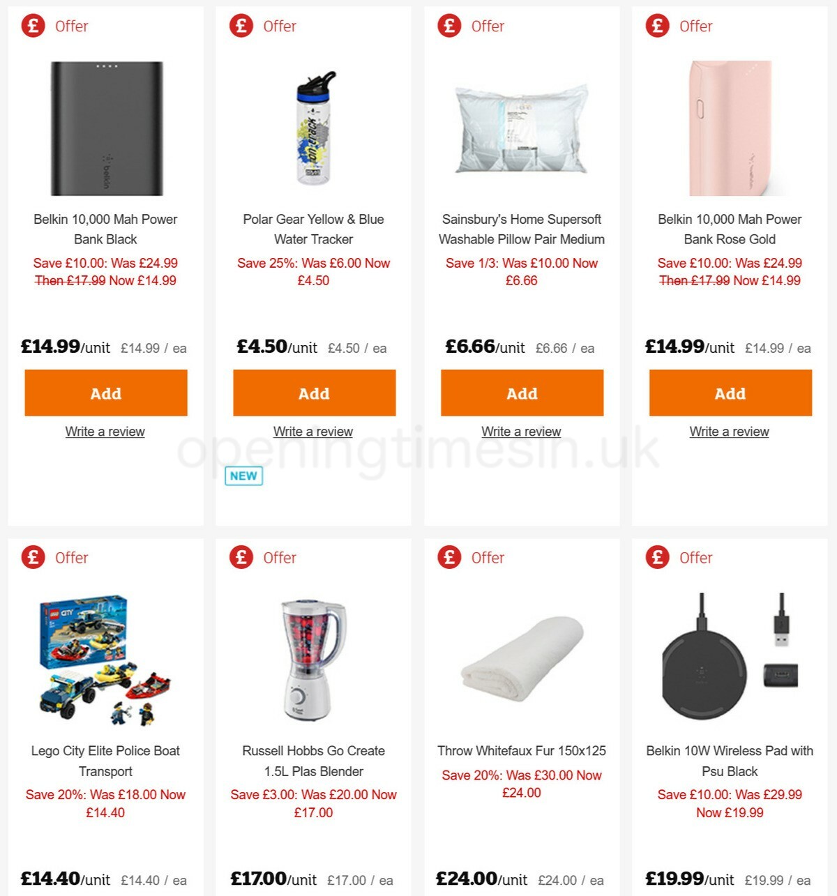 Sainsbury's Offers from 8 January