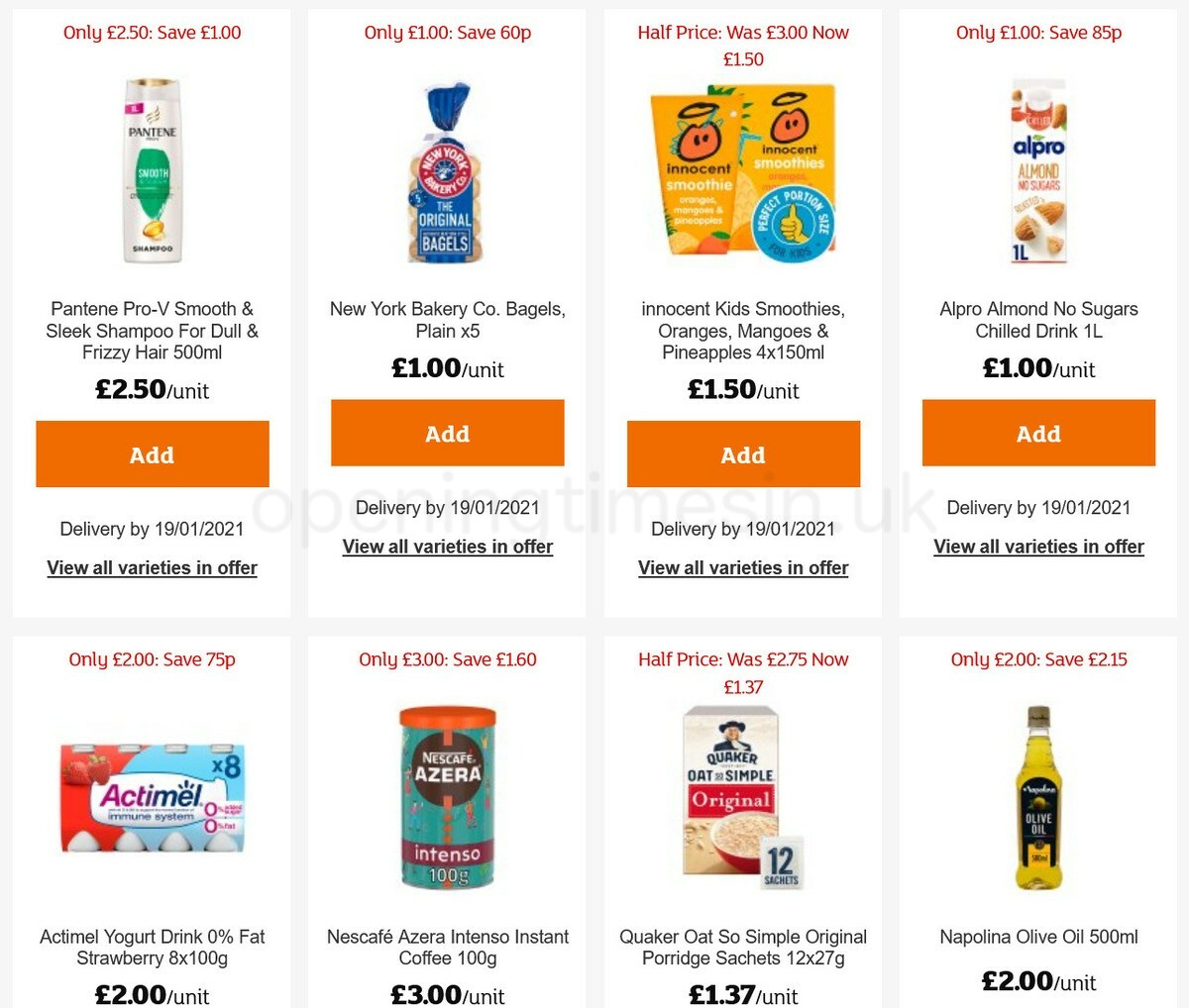 Sainsbury's Offers from 8 January