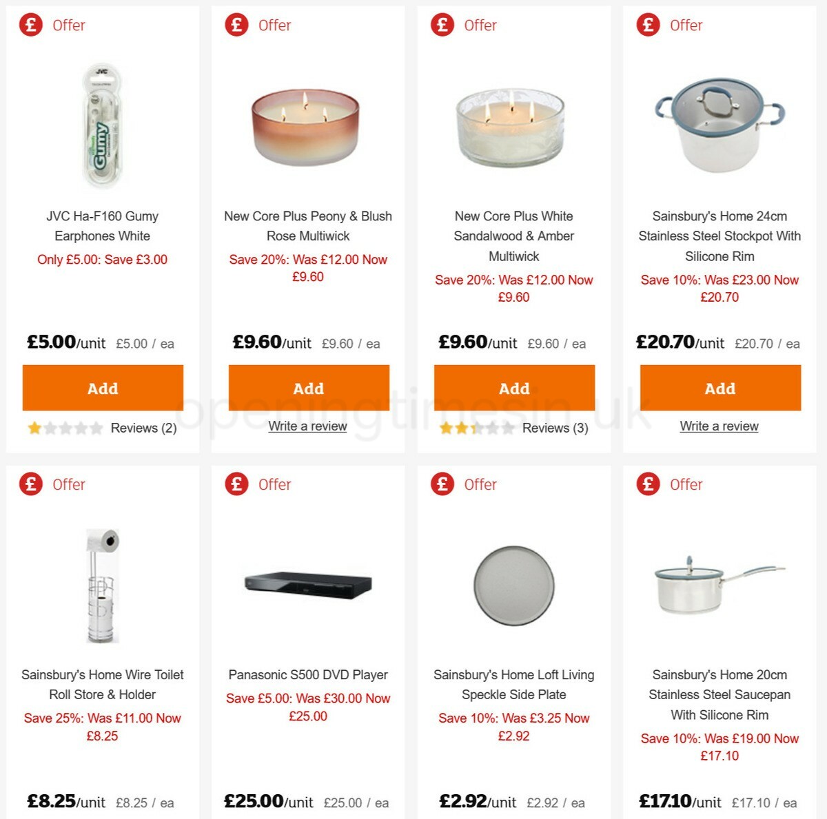 Sainsbury's Offers from 8 January