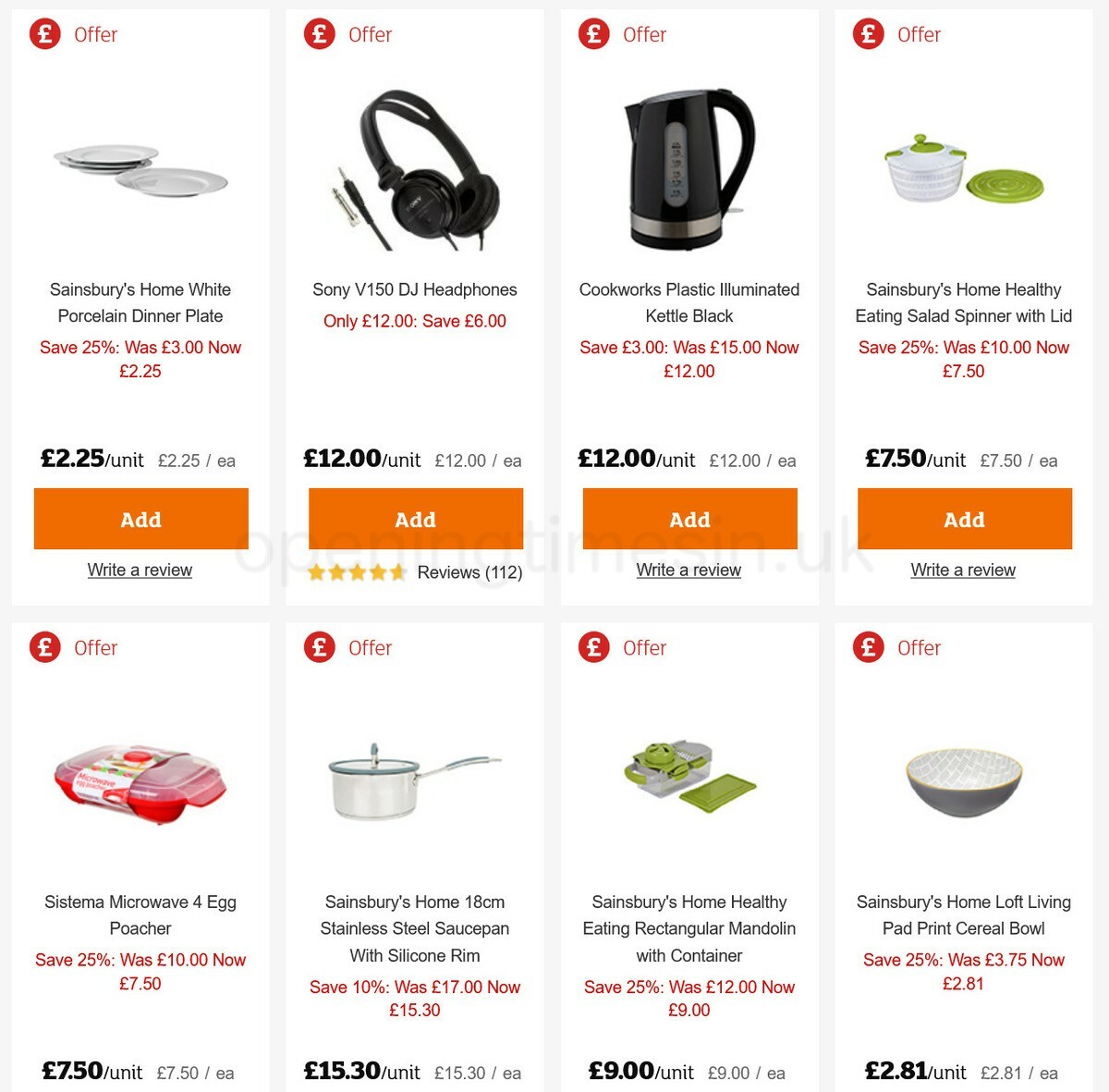 Sainsbury's Offers from 8 January
