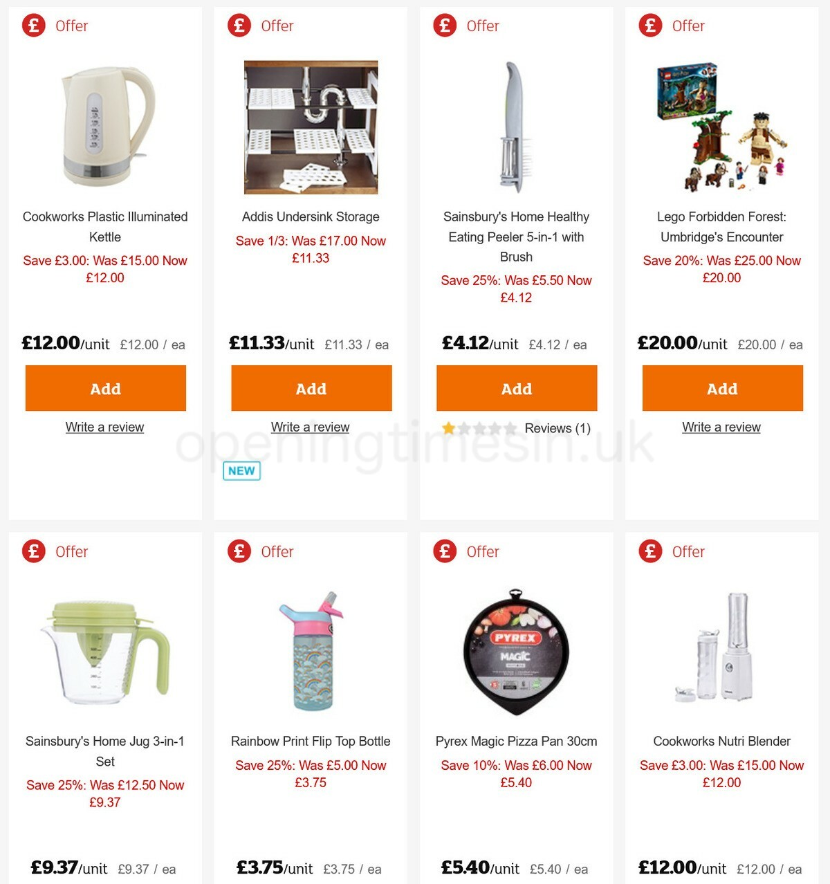 Sainsbury's Offers from 8 January