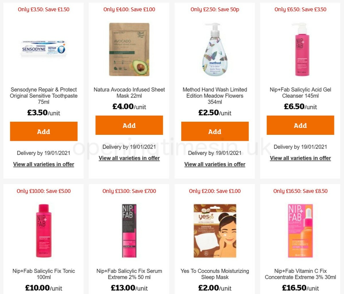 Sainsbury's Offers from 8 January