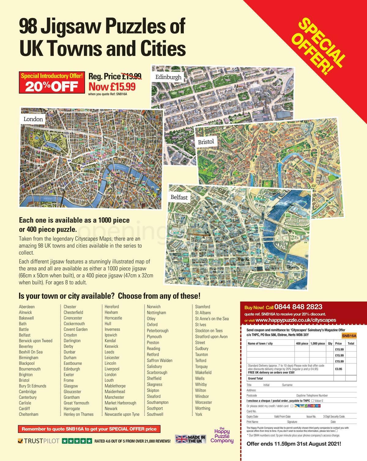 Sainsbury's Magazine January Offers from 6 January