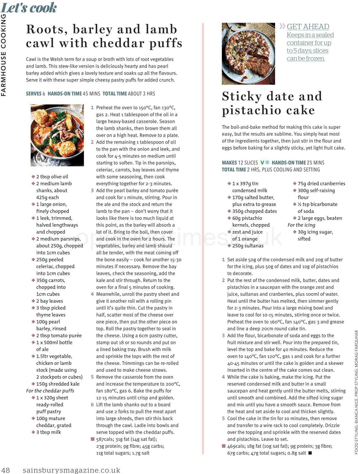 Sainsbury's Magazine January Offers from 6 January