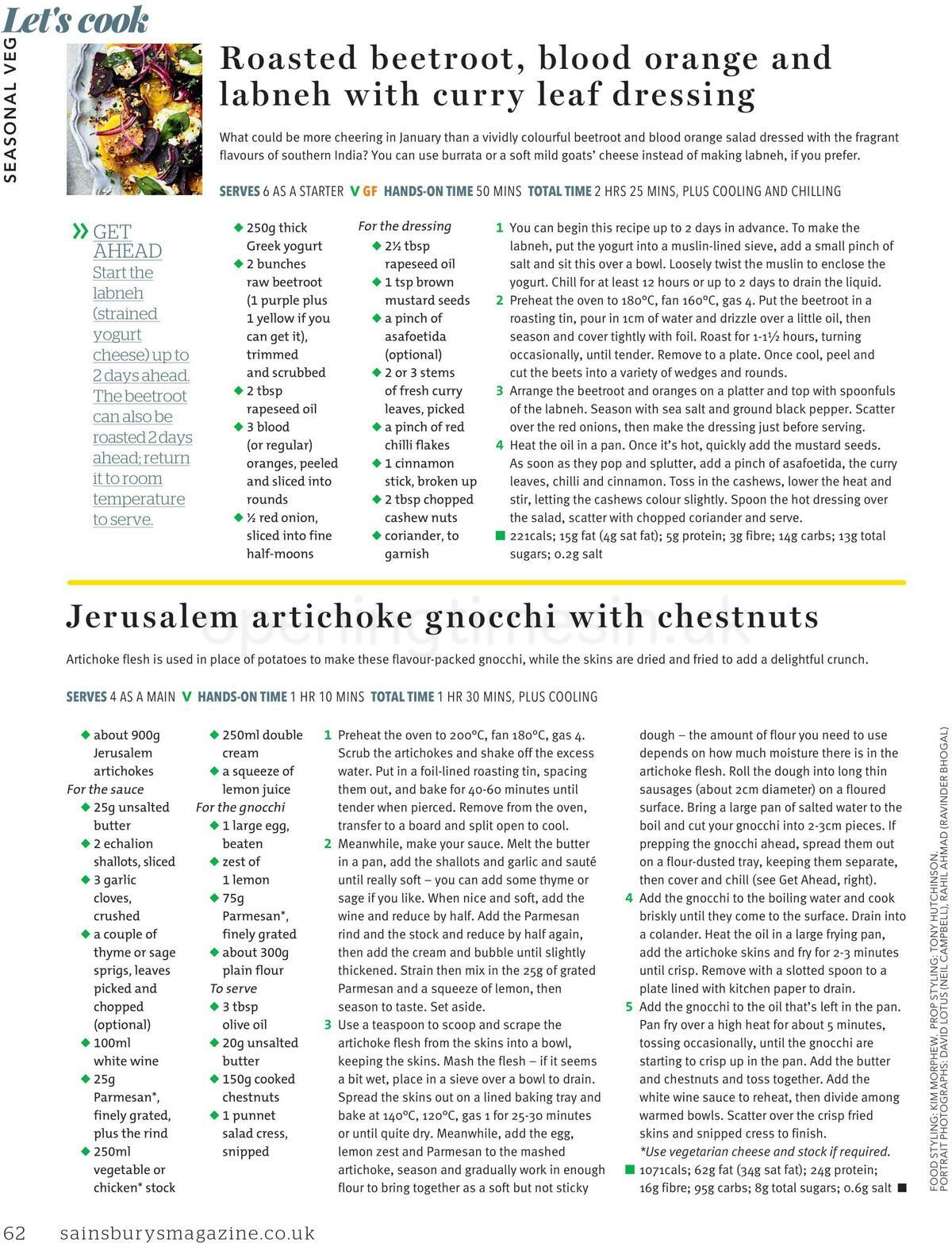 Sainsbury's Magazine January Offers from 6 January