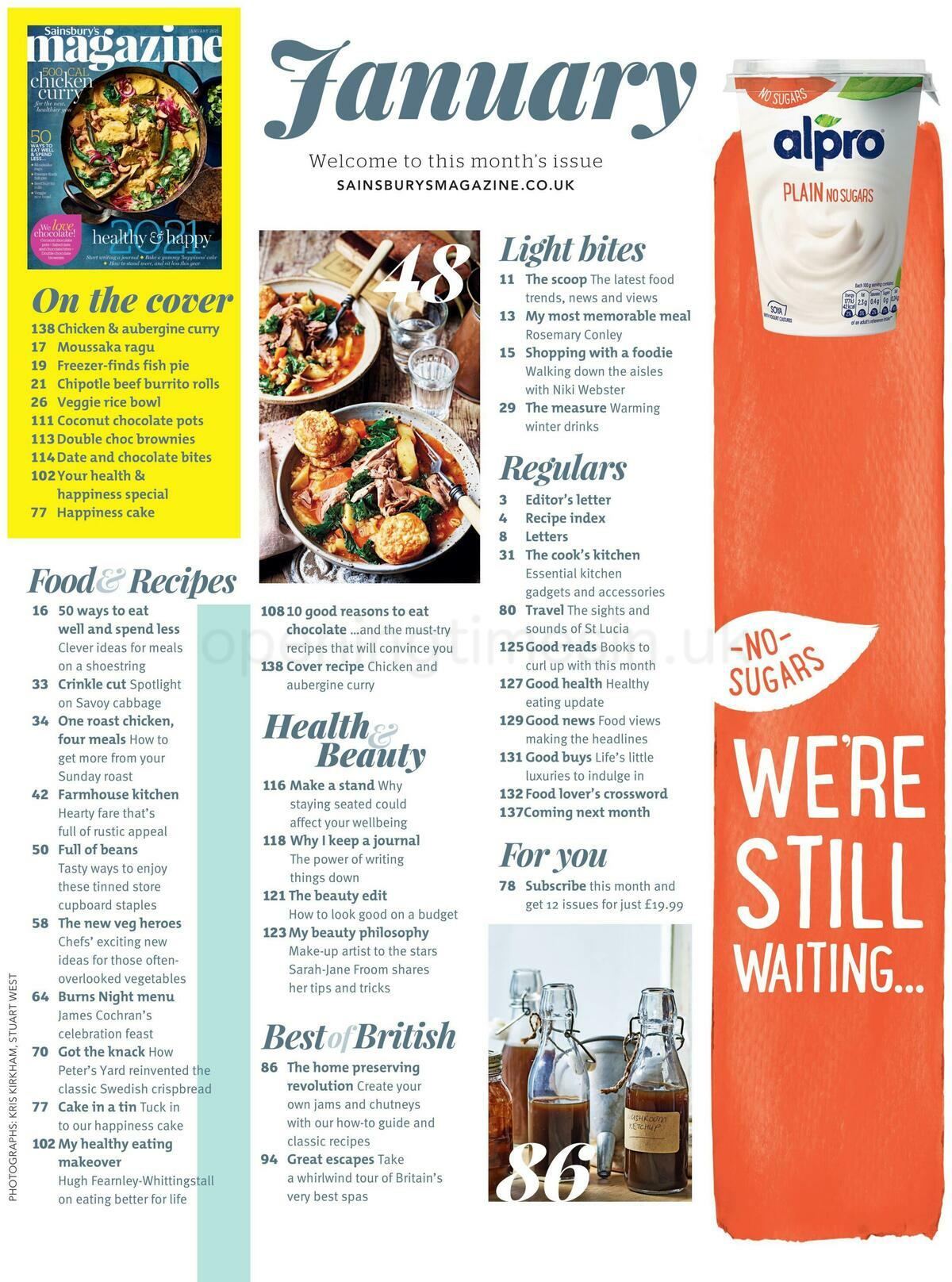 Sainsbury's Magazine January Offers from 6 January