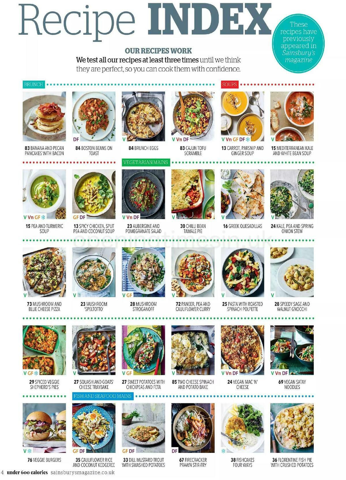 Sainsbury's Magazine Collection - Under 600 Calories Offers from 20 January