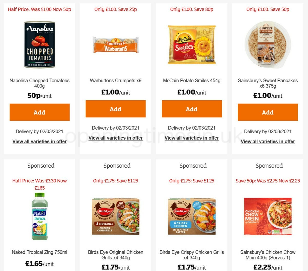 Sainsbury's Offers from 19 February