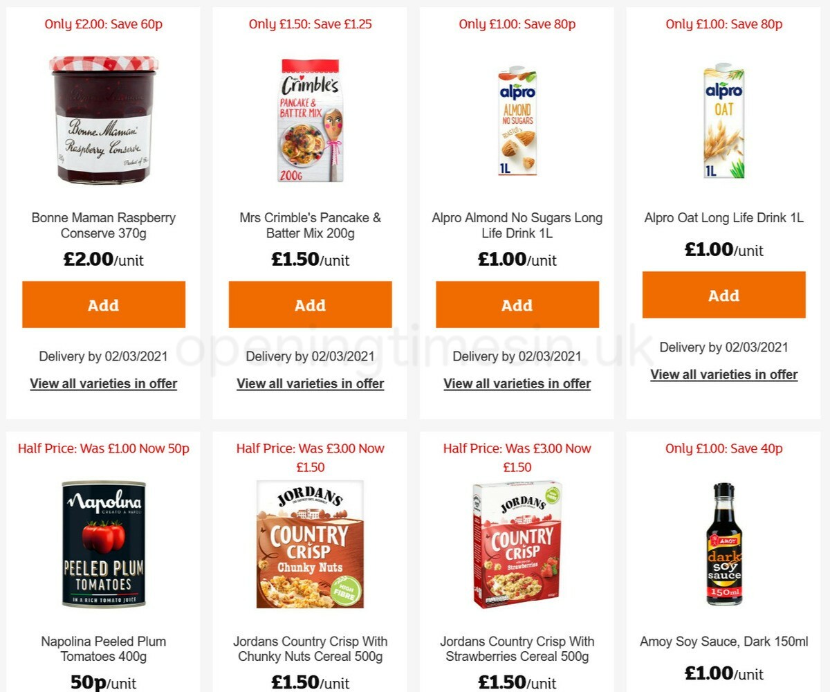 Sainsbury's Offers from 19 February