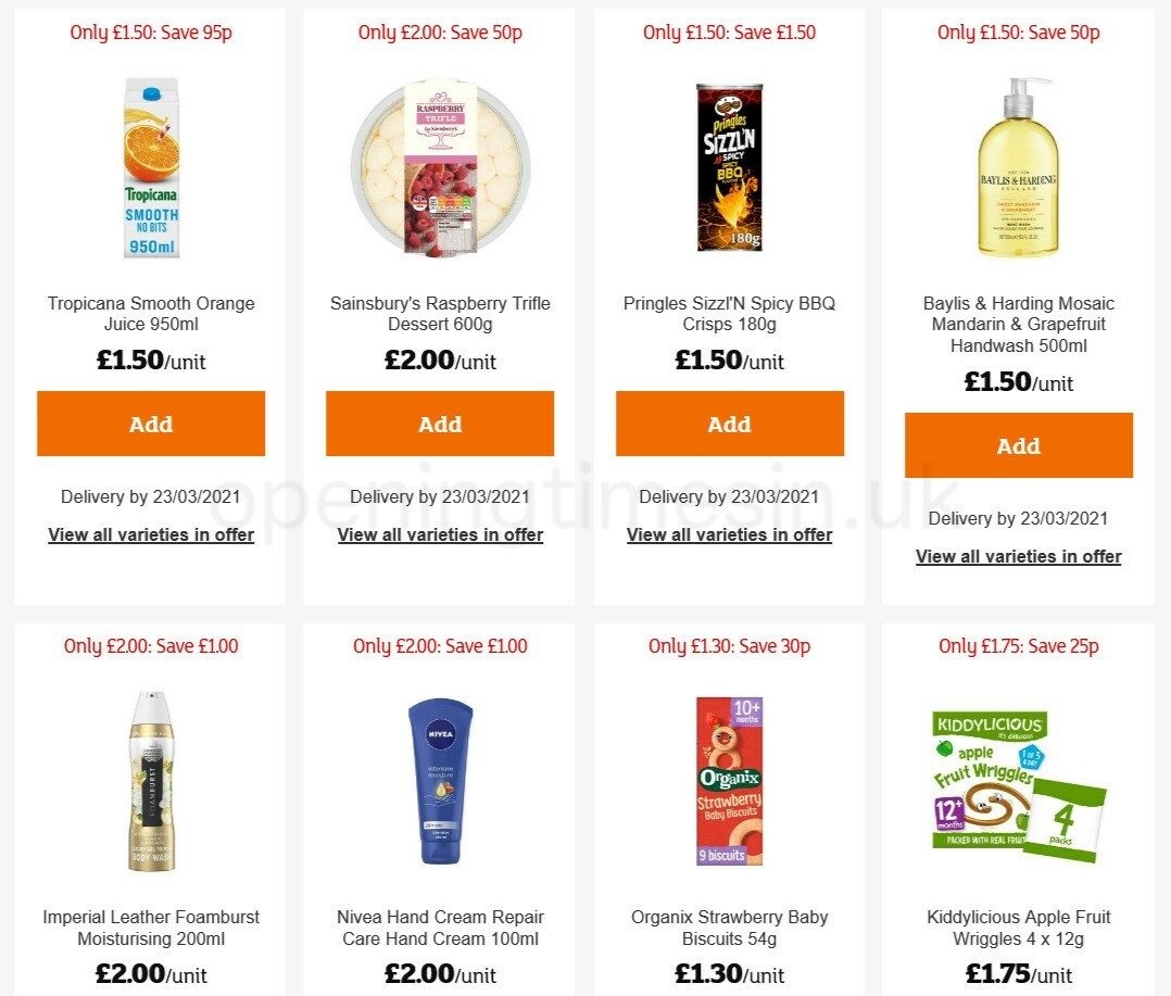 Sainsbury's Offers from 11 March