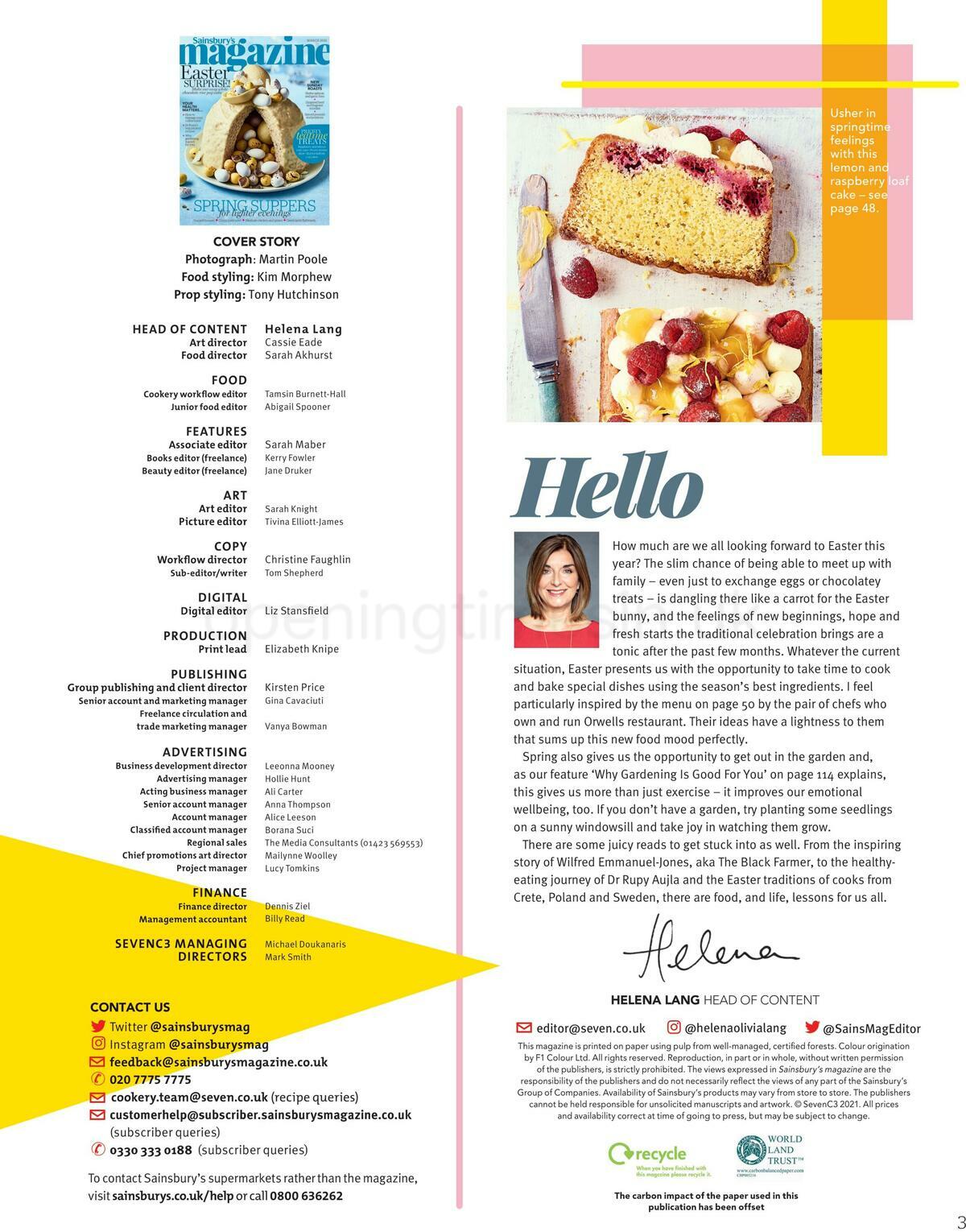 Sainsbury's Magazine March Offers from 1 March