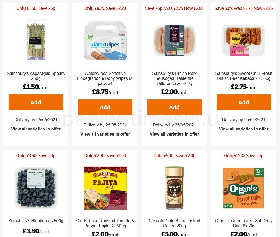 Sainsbury's Offers from 6 May